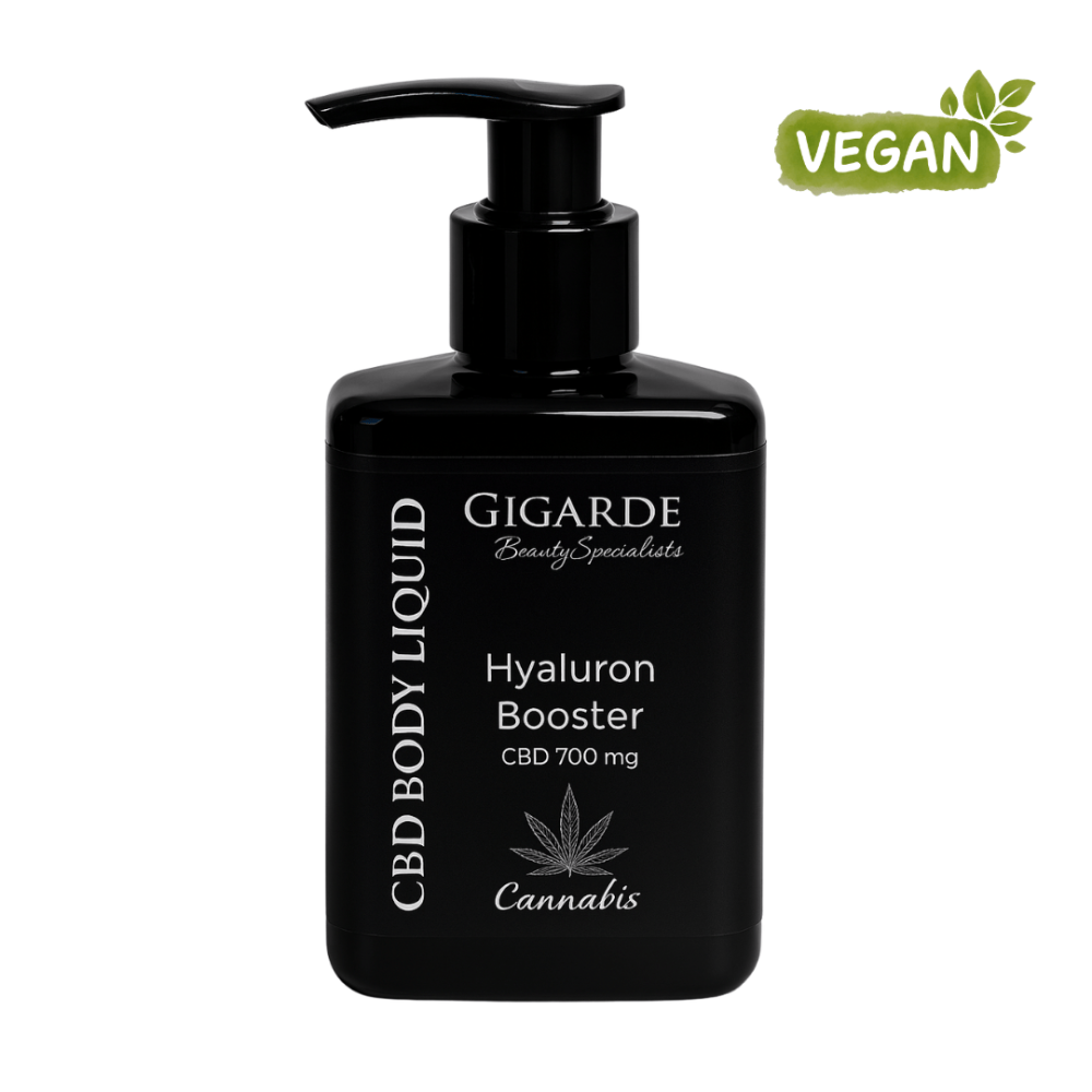 CBD Body Liquid, vegane Körperlotion mit 700 mg CBD, Hyaluronsäure, Aloe Vera & Mandelöl, 200 ml